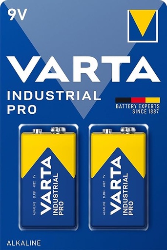 [P0011286] VARTA 9V Block 2 Stück (Industrial Pro)