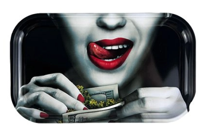 [P0016022] Rolling Tray "Woman-Lips" 27x16x1.5cm