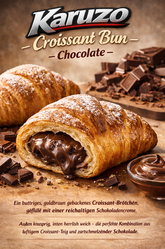 [P0024600] Karuzo Croissant Bun Chocolate 82g