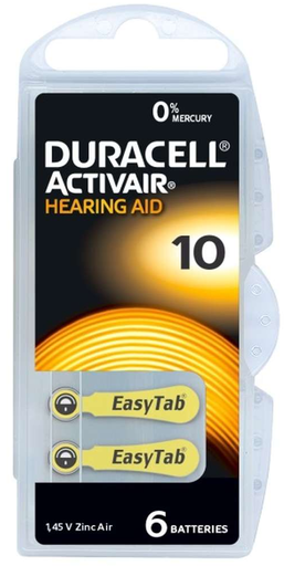 [P0024637] Duracell Activair Hörgeräte Batterien ( 10 / PR70 ) 6 Stk.
